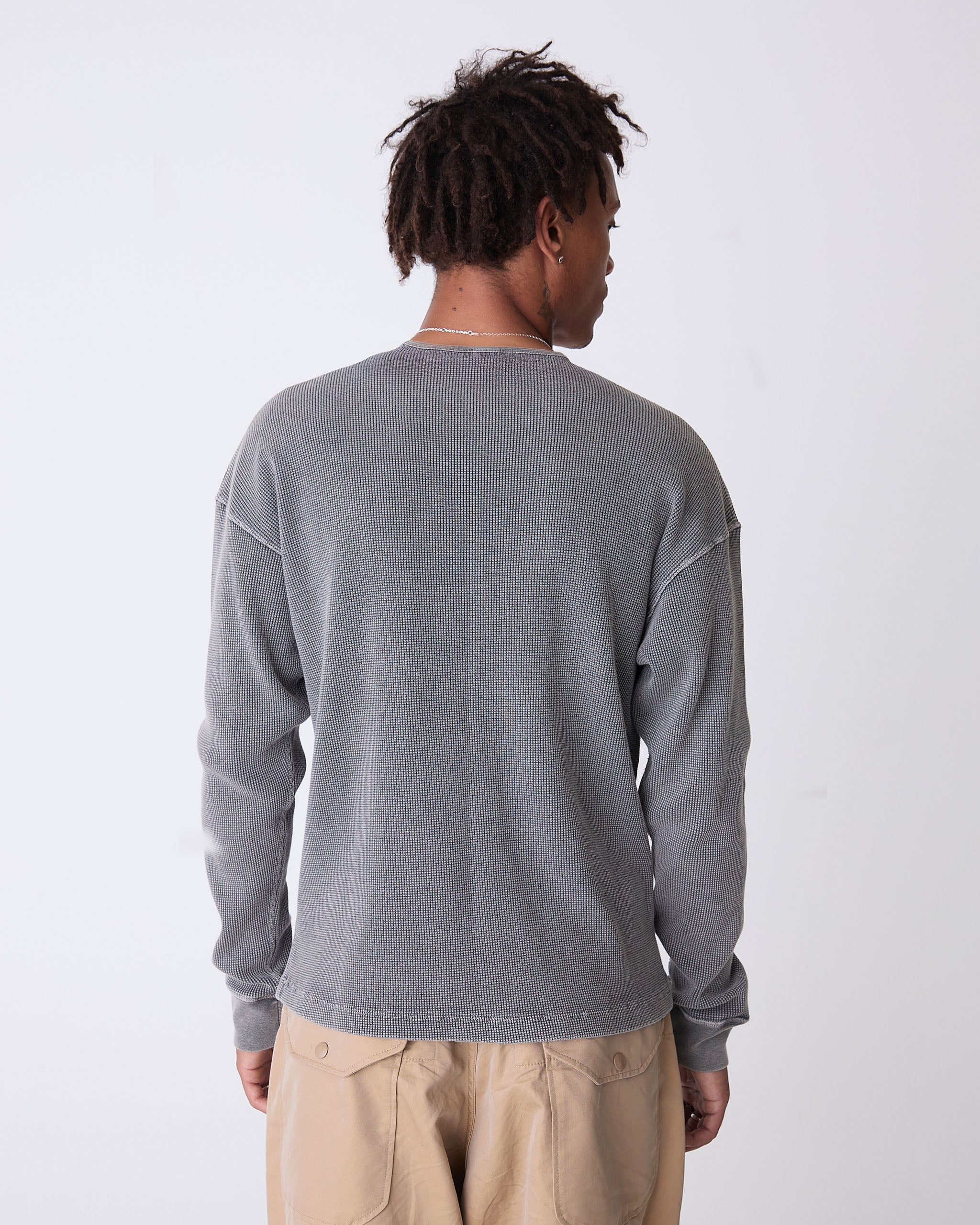 Antracita Basic Waffle Long Sleeve - Twojeys